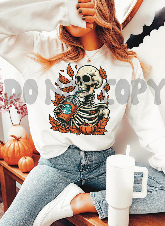 Skelton Drinking Coffee 04990