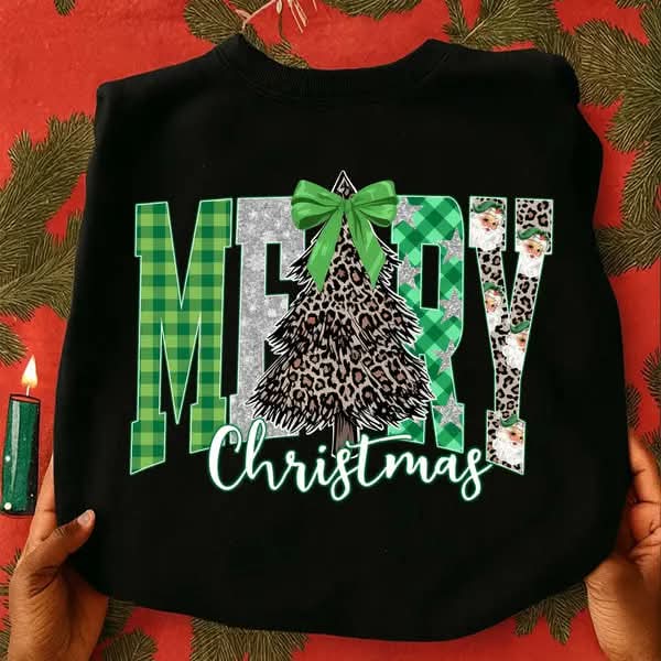 Merry Christmas Leopard Tree 06754