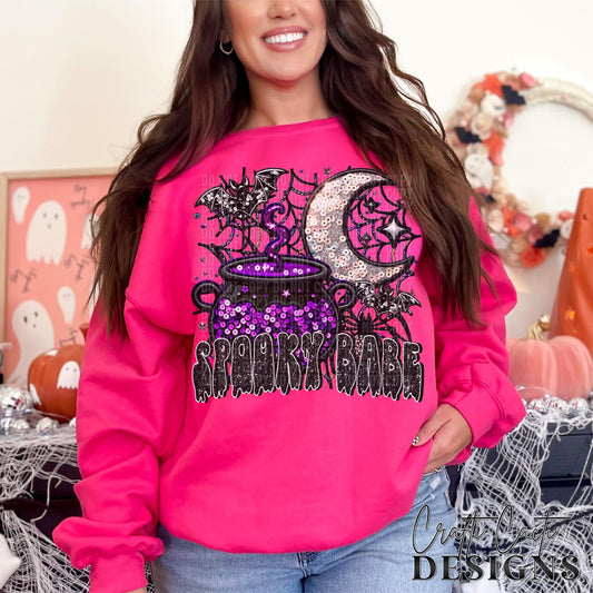 Faux Spooky Babe Black 04827