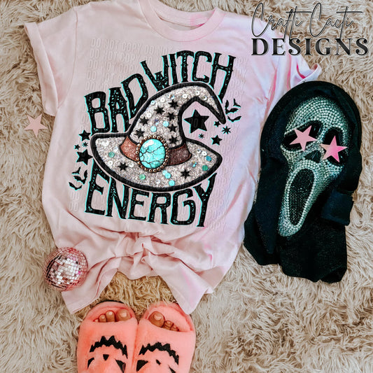 Bad Witch Energy Black Text 04770
