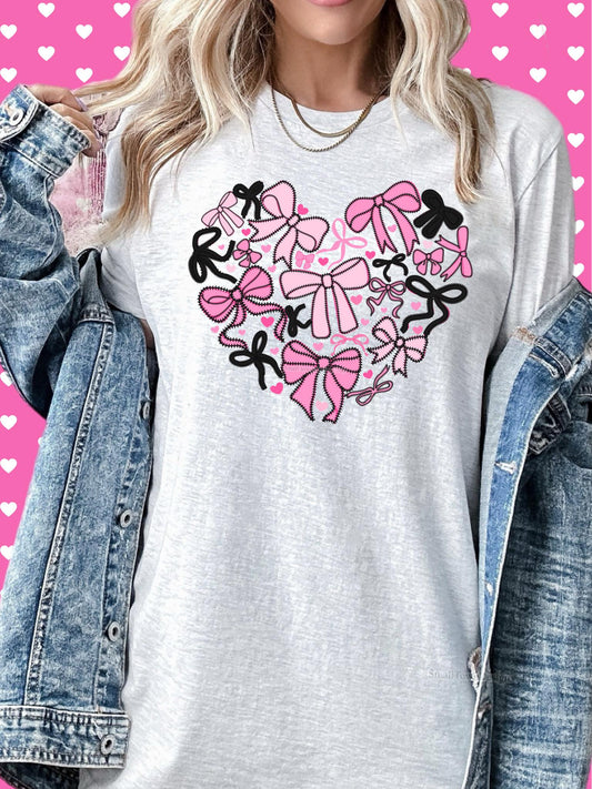Heart Bows DTF Transfer 03744