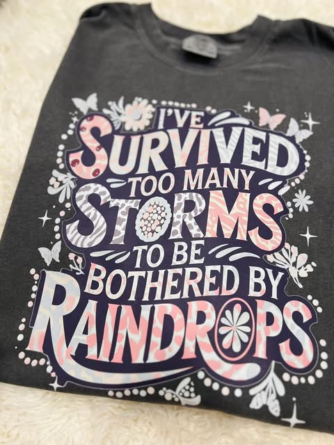 I Survived Too Many Storms DTF Transfer 03709
