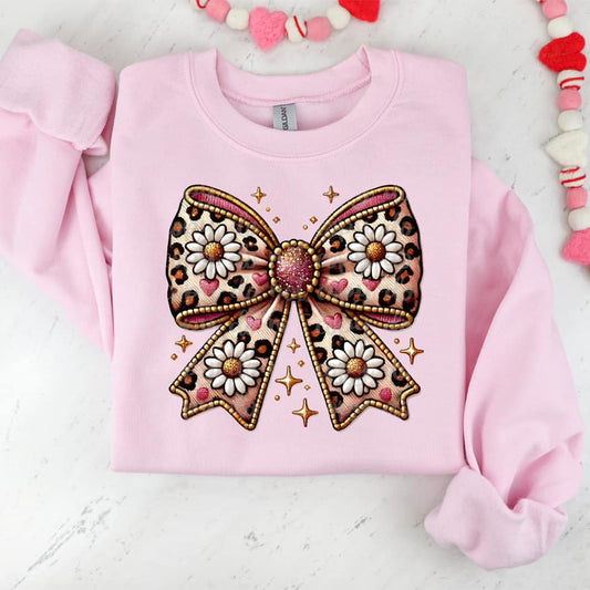 Leopard Bow DTF Transfer 03823