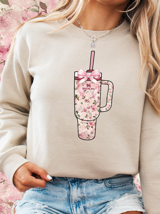 Cup With Flowers DTF Transfer 03674
