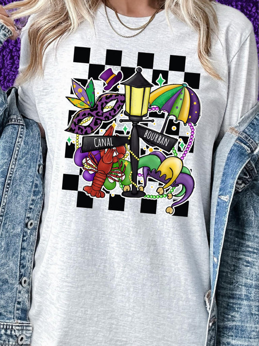 Mardi Gras Collage DTF Transfer 03642