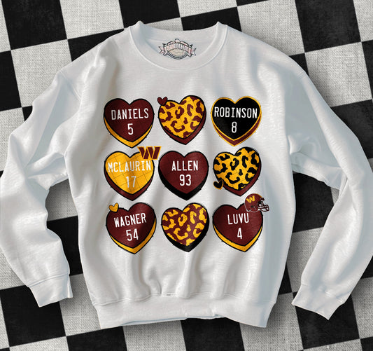 Washington Commanders Valentine Heart Collage 03627