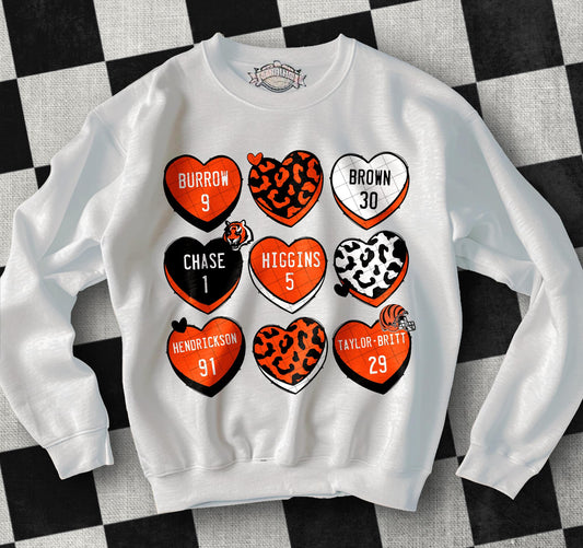 Cincinnati Bengals Valentine Heart Collage 03618