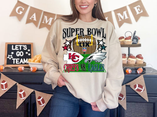 Chiefs Eagles Super Bowl LIX Field 03455