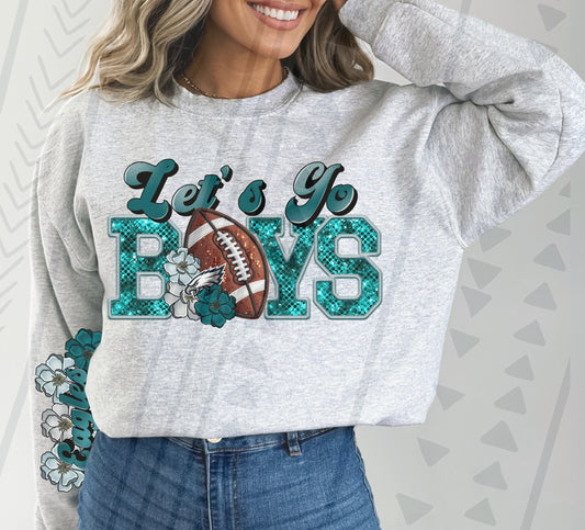 Faux Let's Go Boys Eagles (Sleeves Sold Separately) 03426