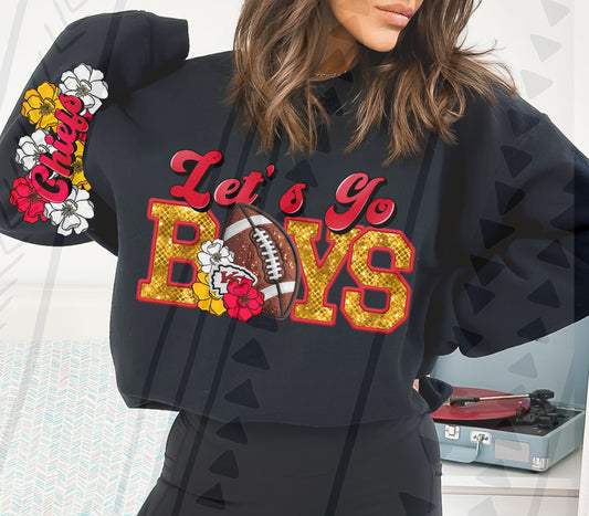 Faux Let's Go Boys Chiefs (Sleeves Sold Separately) 03387