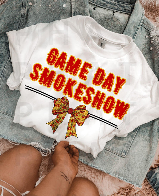 Kansas City Chiefs Game Day Smokeshow Coquette Bow 03470