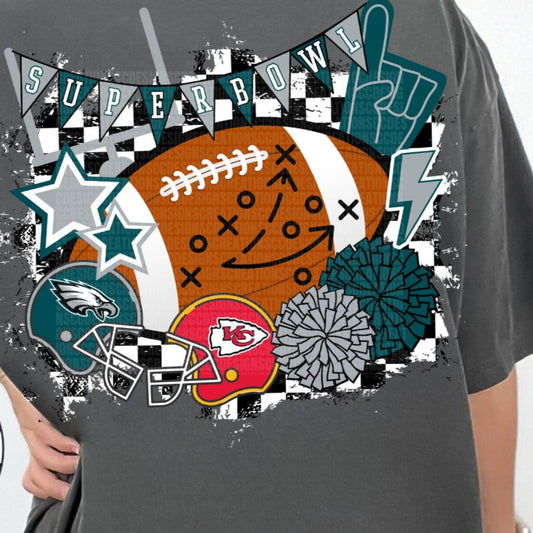 kc & Ea*les Su*erbowl BACK only 03218