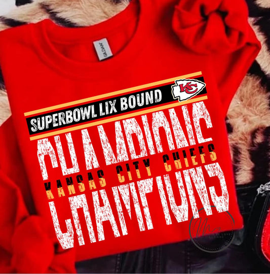 Kansas City Chiefs Super Bowl Bound Distressed 03345