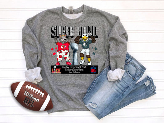 Chiefs Eagles Super Bowl LIX Swoop Wolf 03404