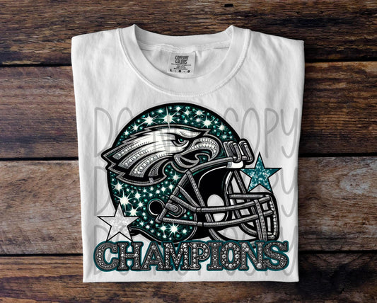 Bling Helmet SB Champions Eagles 03038