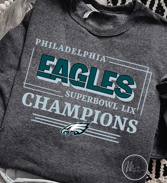 Philly Eagles SB LIX Champions Lines 02969