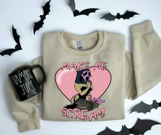 Make Me Scream Ghostface DTF Transfer 06019