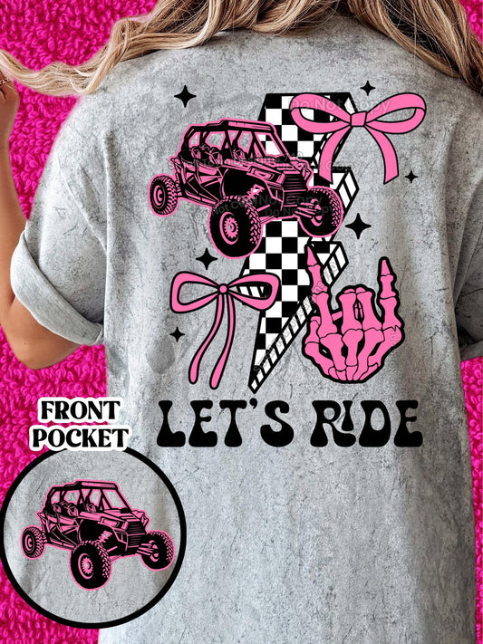 Pink Let's Ride SXS BACK ONLY 02600
