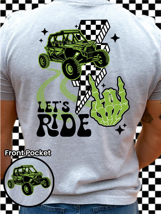 Green Let's Ride SXS BACK ONLY 02597