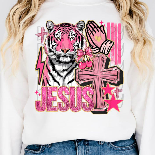 Jesus Tiger Cross 02614