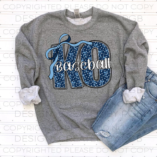 KC Baseball Coquette Doodle 02644