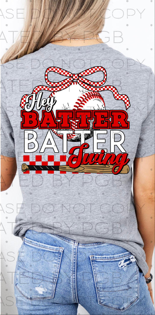 Hey Batter Batter Swing Coquette Red 02637