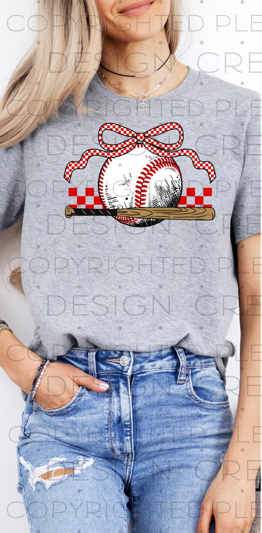 Baseball Coquette with Bat Red 02636