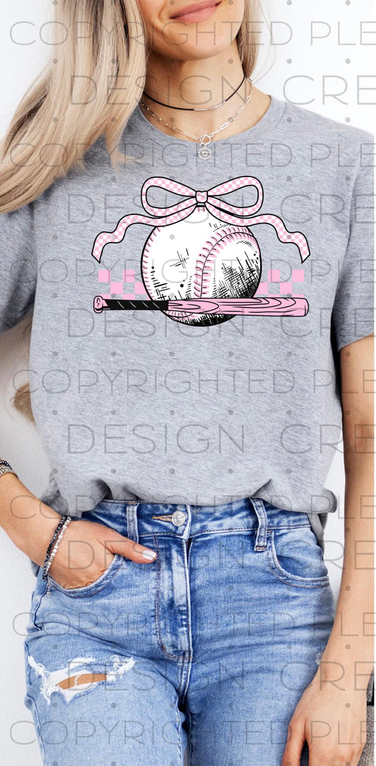 Baseball Coquette with Bat Pink 02635