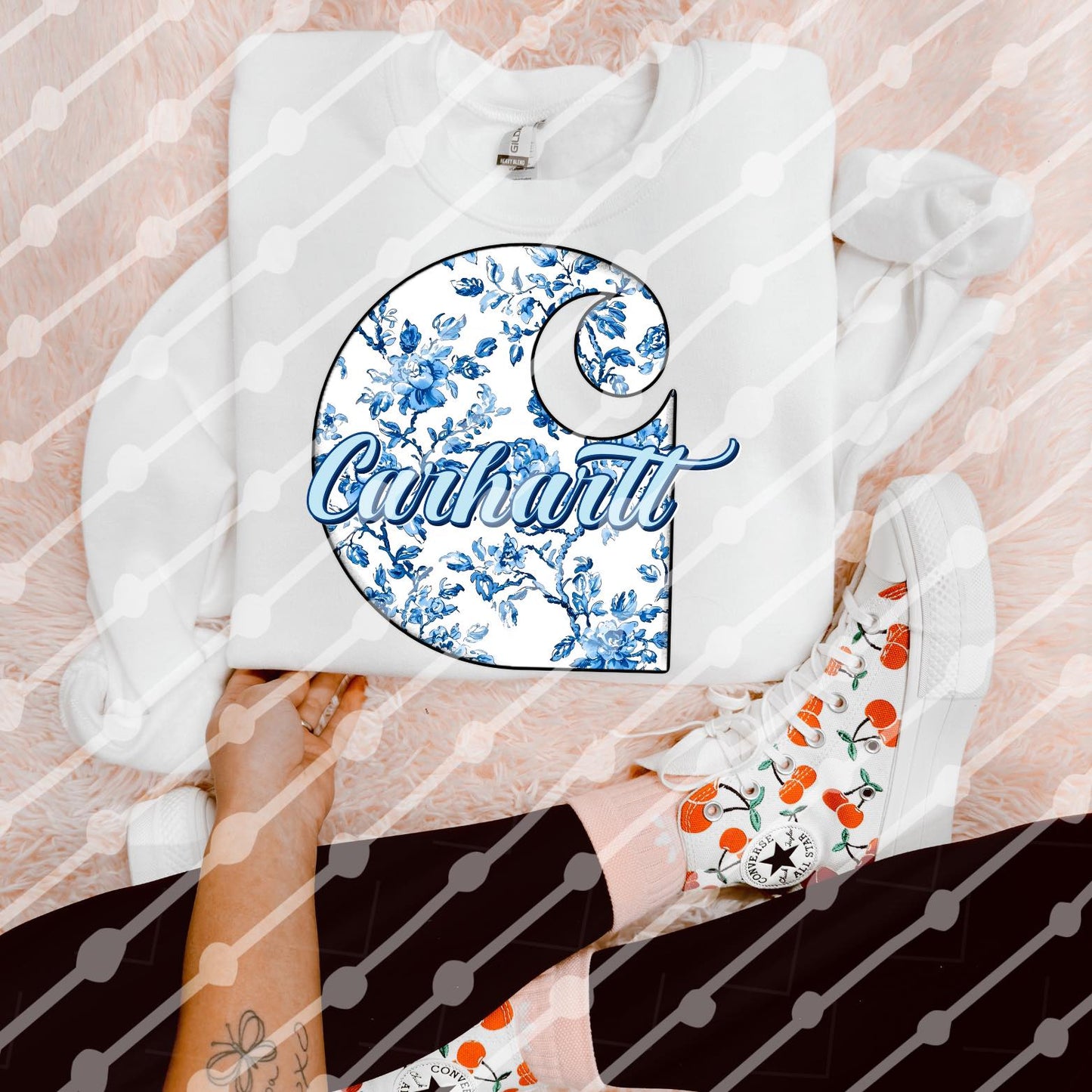Blue Floral CH 07148