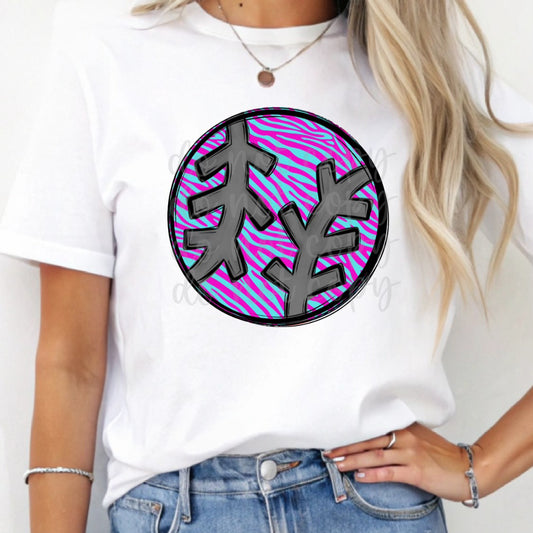 Neon Tiger Stripe Baseball 02533