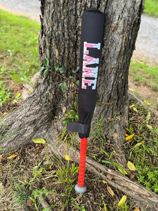 Pink Blue Ice Cream Drip Name for Ball Bat Covers Custom Personalized 01934