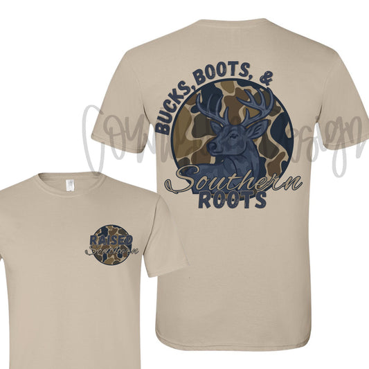 Camo Bucks Boots Southern Roots (NO POCKET INCLUDED) 02196