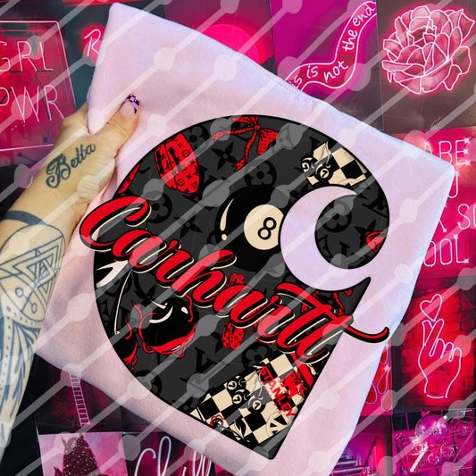 Red Black Boujee 8 Ball CH 07169