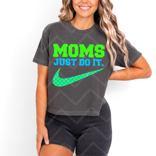 Blue Green Moms Just Do It Swoosh 01797