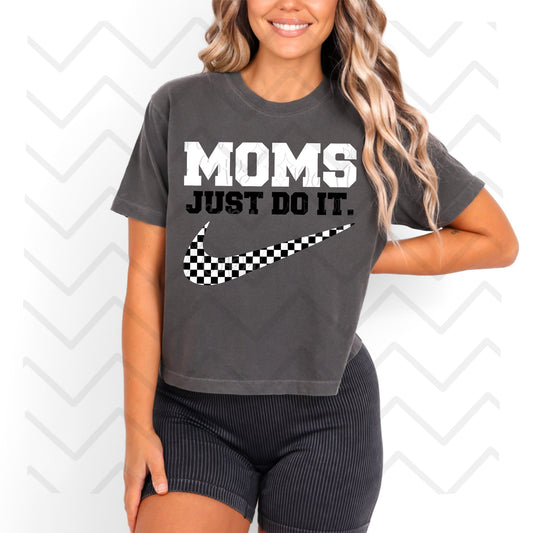 White Black Moms Just Do It Swoosh 01795