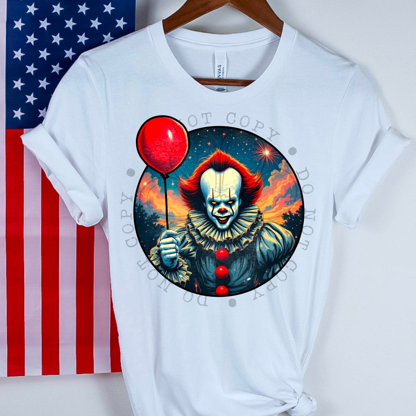Horror Patriotic Pennywise 02025