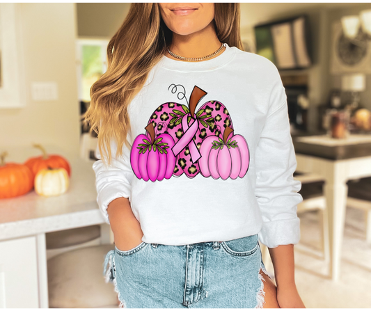 Breast Cancer Pink Pumpkins DTF Transfer 06052