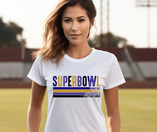 Superbowl Things Purple Yellow DTF Transfer 05470