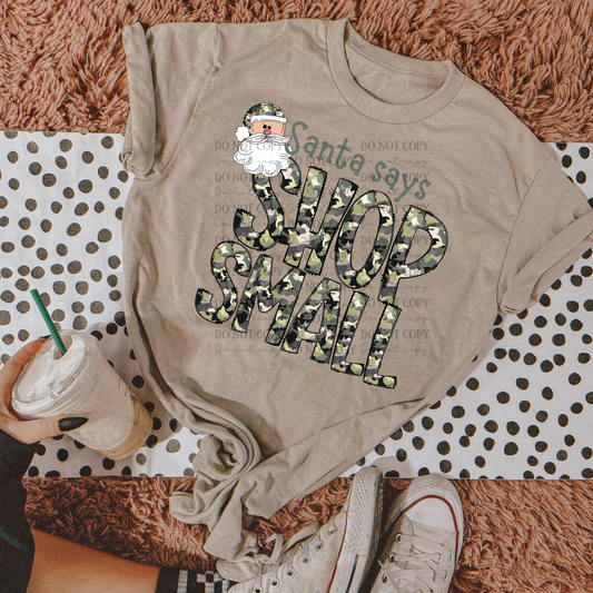 Santa Says Shop Small Camo 00832