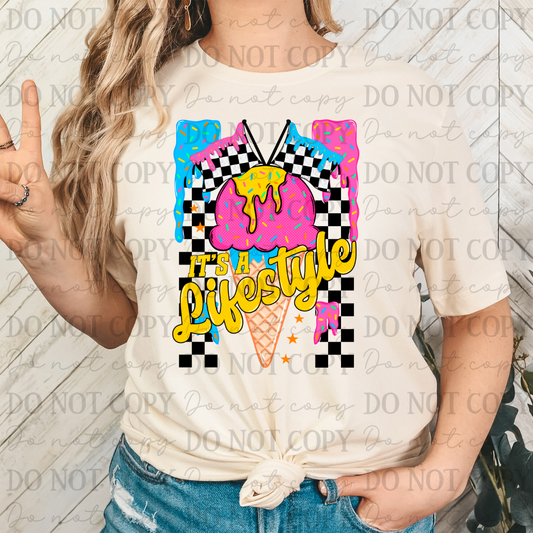 Racing It's a Lifestyle Ice Cream Cone Drip 07795