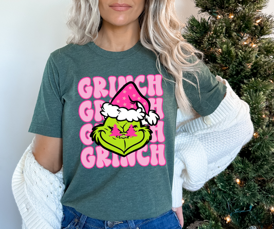 Pink Preppy Grinch Stacked 04593