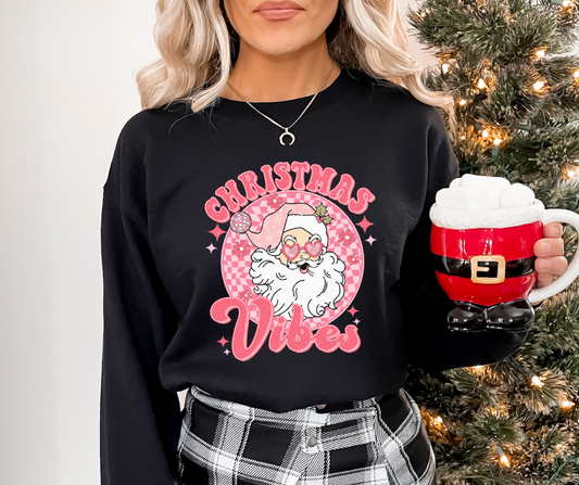 Pink Christmas Vibes DTF Transfer 05972