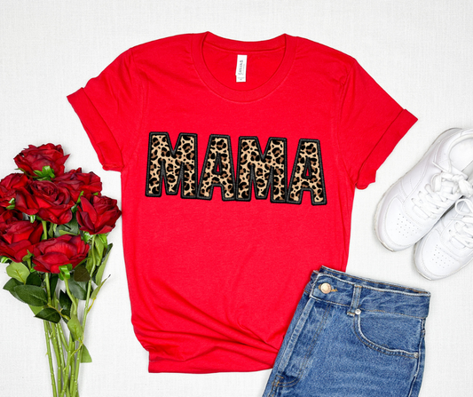 Faux Leopard Mama DTF Transfer 05545