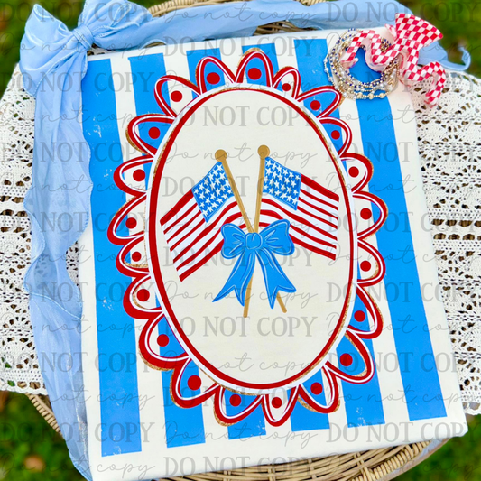 USA Flags Bow Stripes 07921