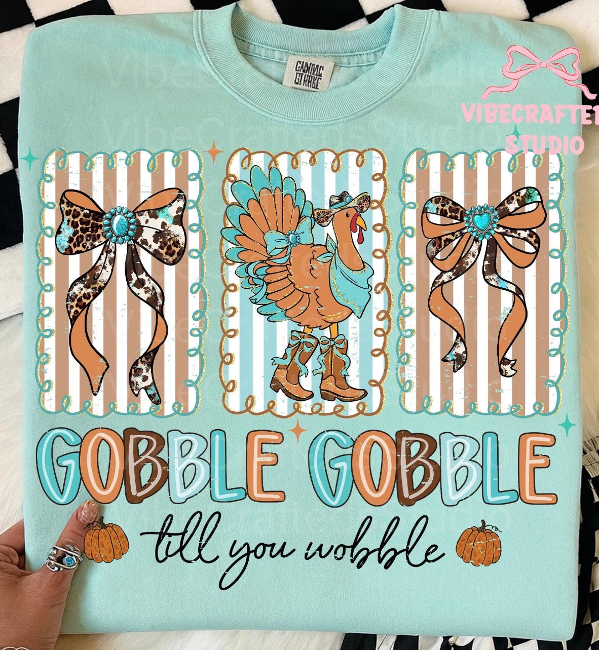 Preppy Western Gobble Til You Wobble Doodle Frames 06748