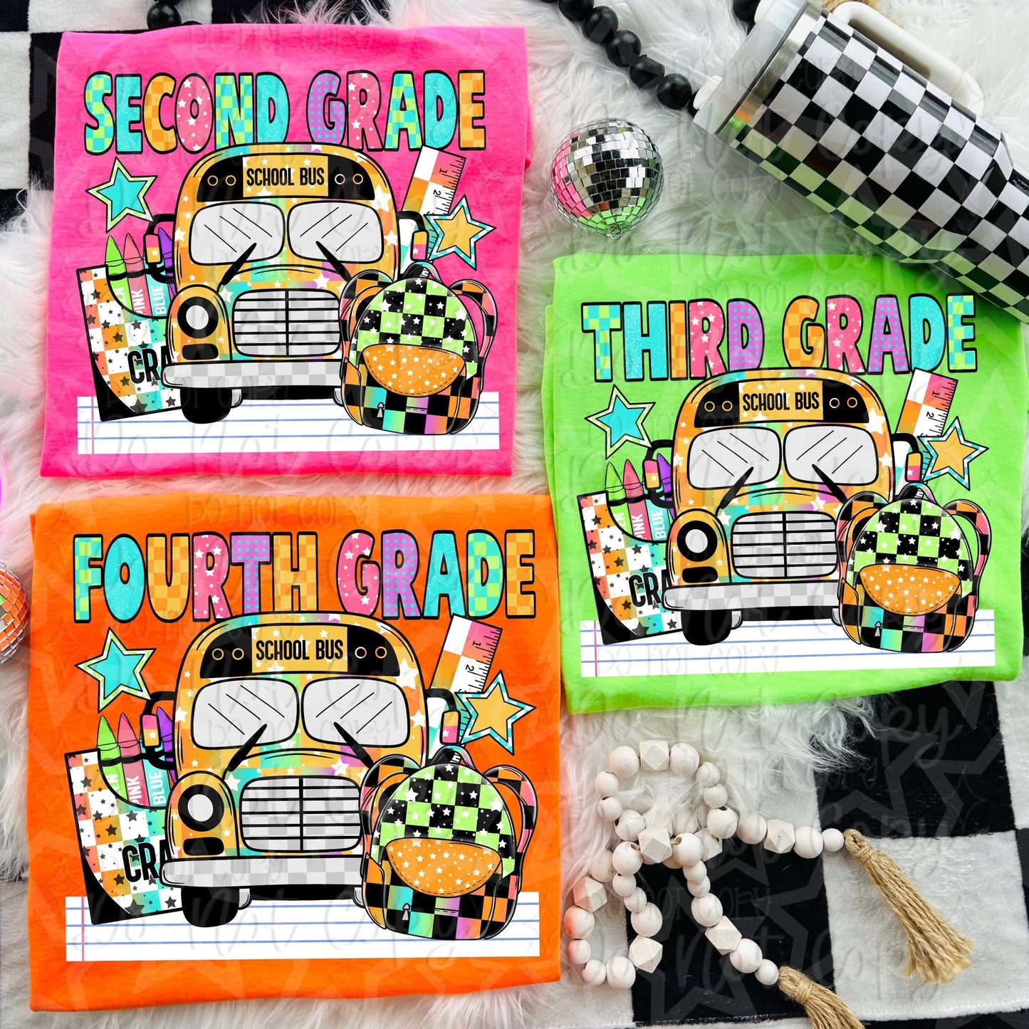 Neon Bus Grade Levels Teacher (Choose Yours) 01614