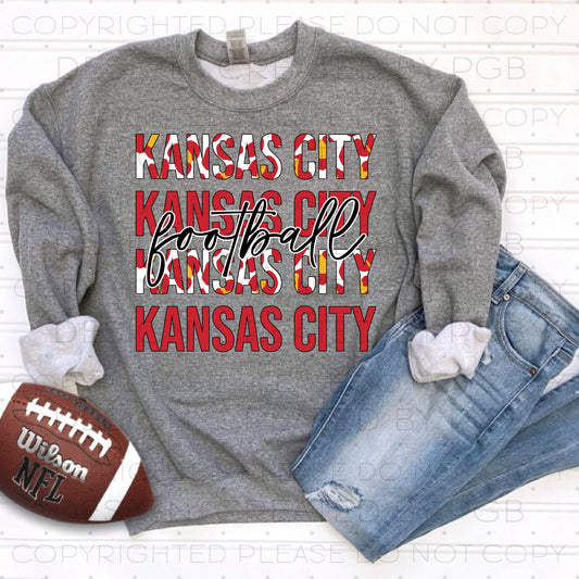 Kansas City Football Stacked 01377