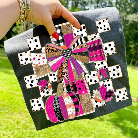 Fall Dalmatian Checkered Cross Coquette 01188