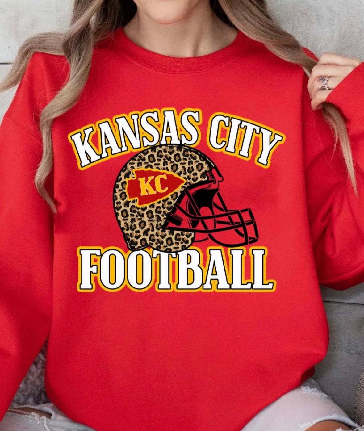 Kansas City Football Leopard Helmet 01101