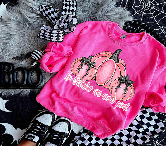 In October We Wear Pink Pumpkins Coquette 01080